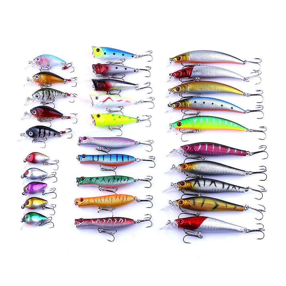 30st fiskedrag wobbler, Minnow mixed, Spinnare