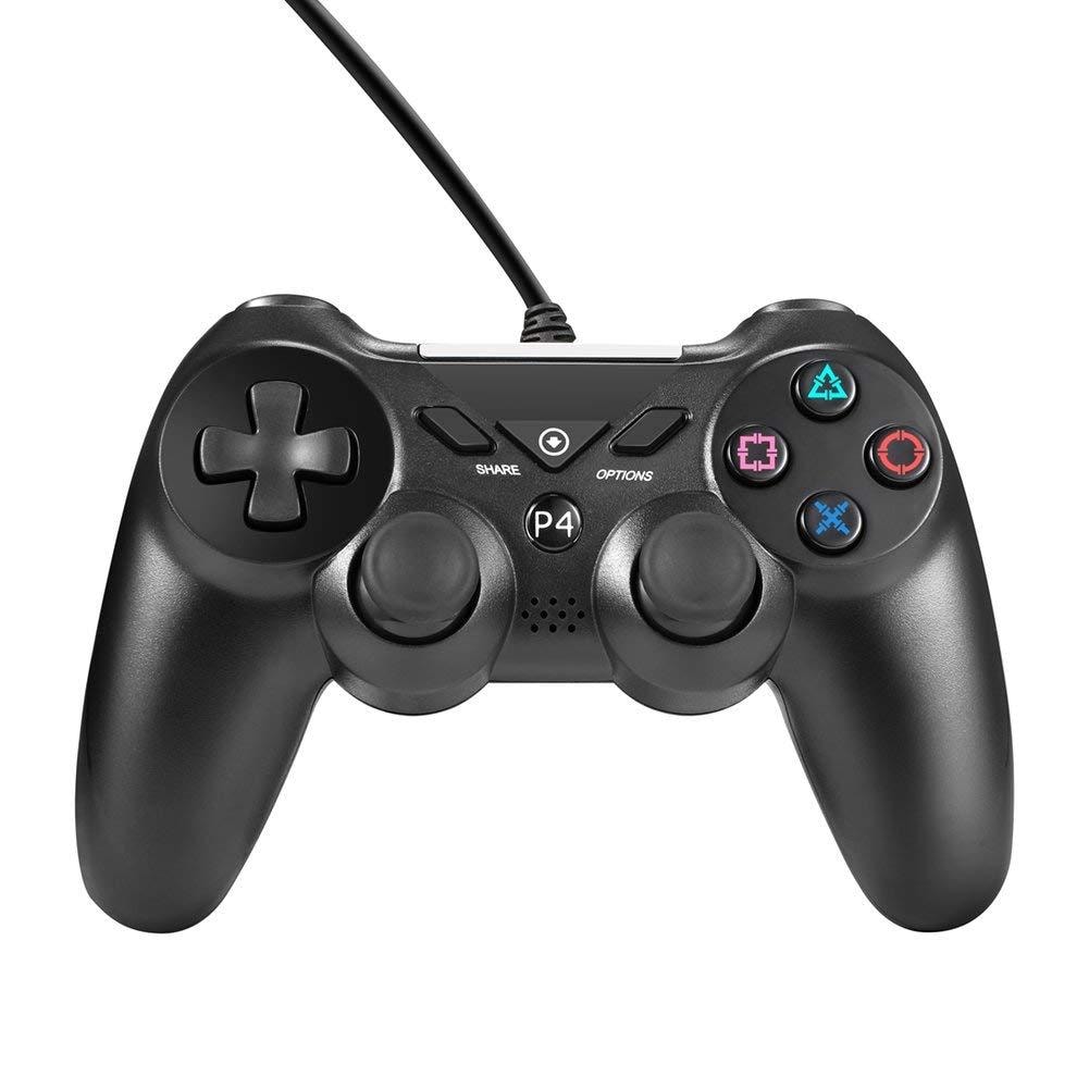 Handkontroll till Playstation 4 - trådad PS4 kontroll (svart) (1 av 13)