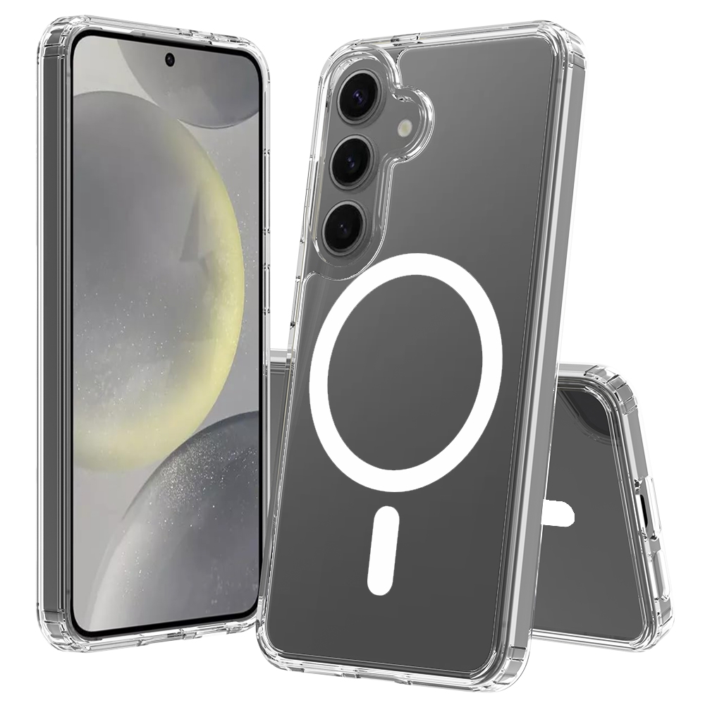 Galaxy S25 Magnetisk Mobildeksel Magsafe Kompatibelt Gjennomsiktig