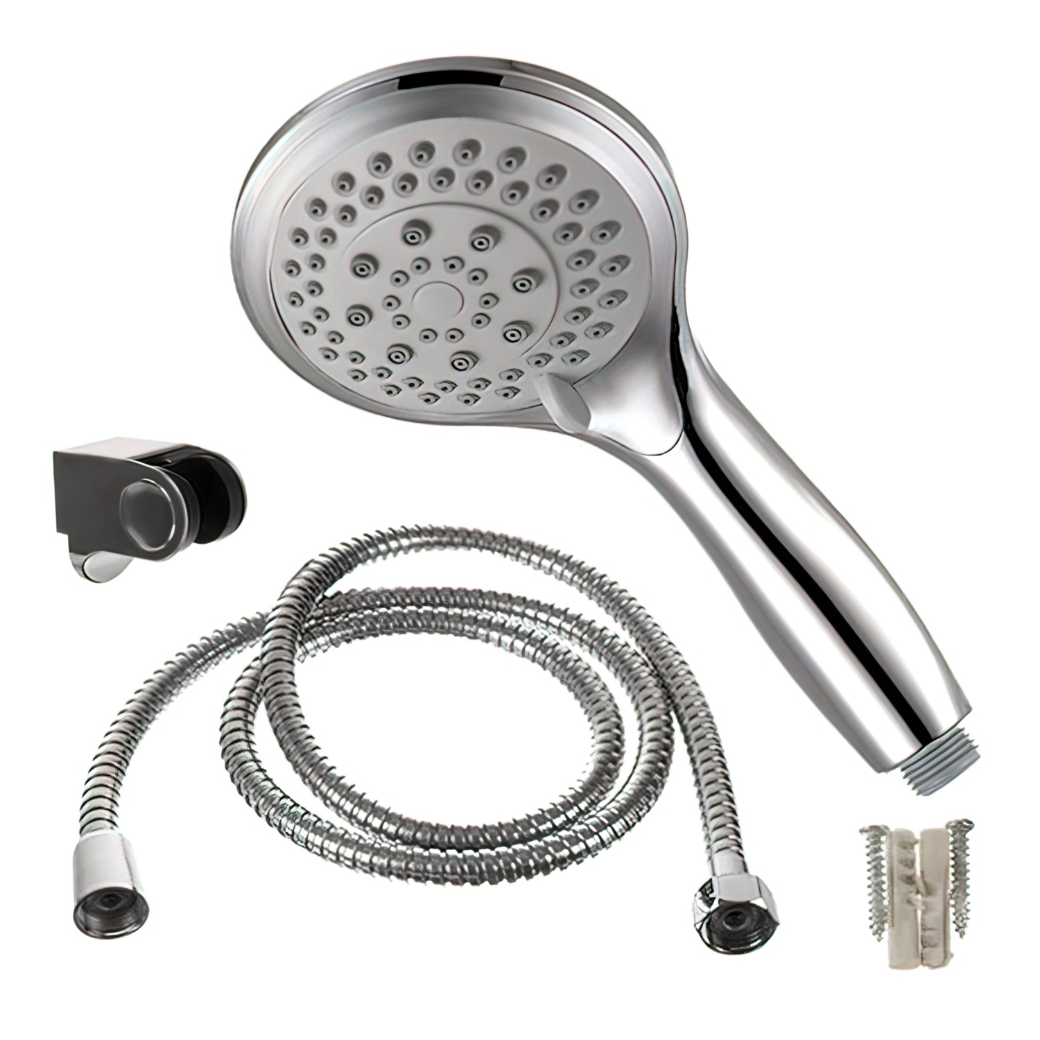 Dusjmunnstykke med slange og dusjhåndtak