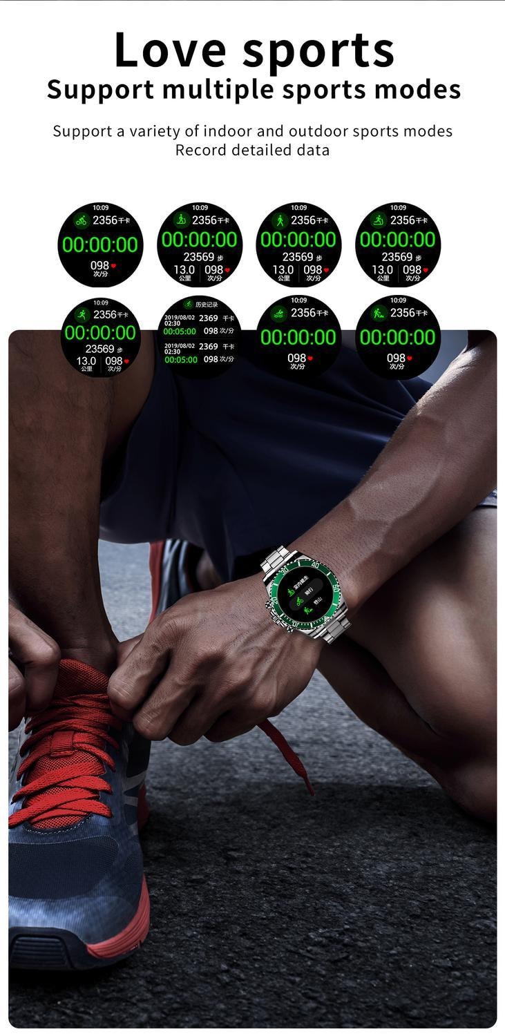 Smart watch / Träningsklocka AW12 Grön (6 av 9)