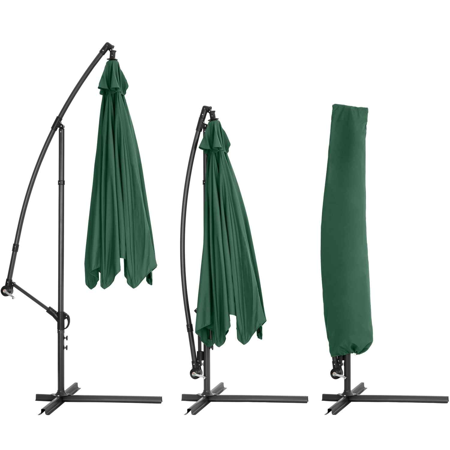 Parasoll 350cm - grønn (3 av 12)