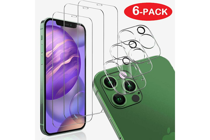 6-pack iPhone 12 Pro Stark Härdat Glas Skärmskydd + linsskydd