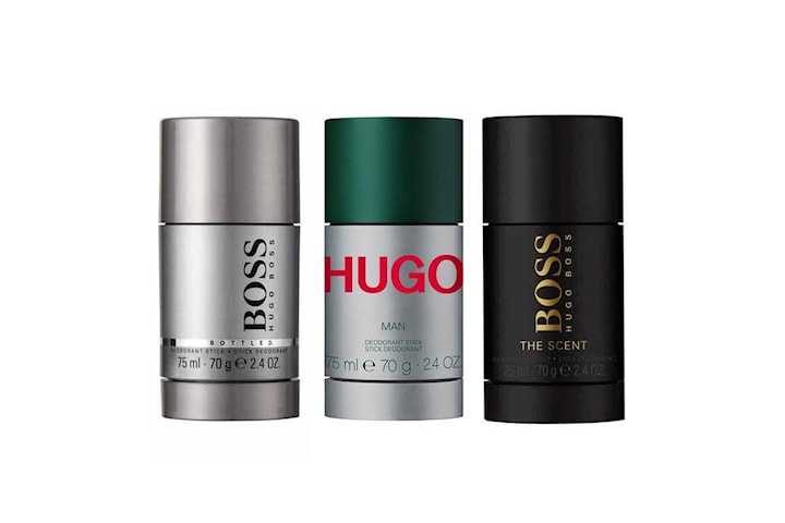 3-pack Hugo Boss Deostick Bottled + Hugo Man + The Scent 75ml 