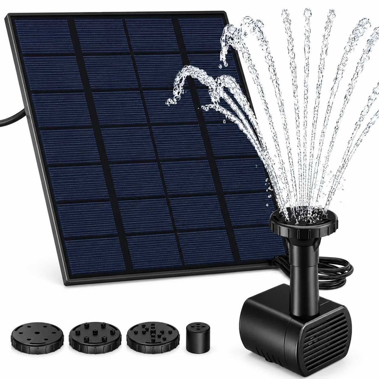 Vattenfontän med solcell