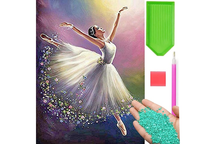 Diamantmaleri - 30x30cm - Ballerina