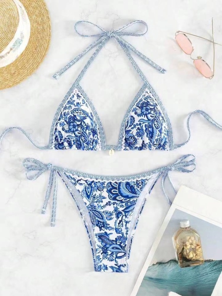 2026 Dam Badkläder Baddräkt Badkläder Halter String Triangel Tvådelad Bikini Dräkt Strandkläder Sommar