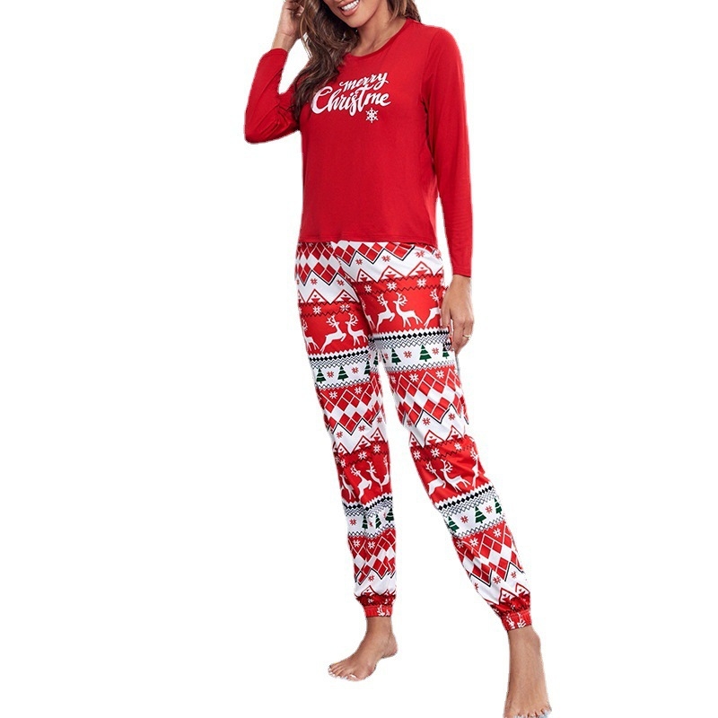 Product Image for Julpyjamas med tryck för dam - långärmat set
