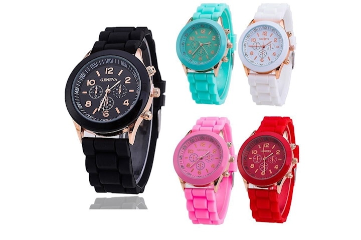 Geneva Quartz Watch / Armbåndsur med silikonrem