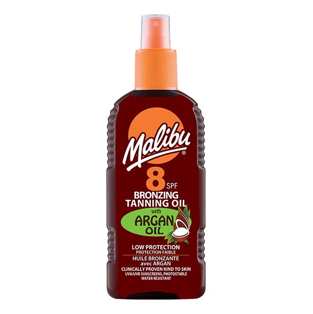 Malibu Bronzing Tanning Oil with Argan SPF8 200ml