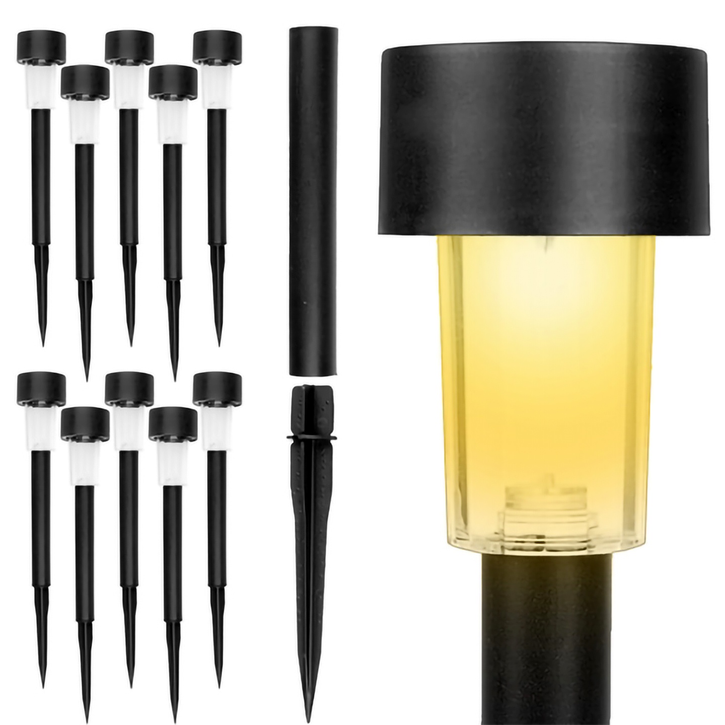 Hagelamper / Solcelledrevne LED-lamper 10-pak