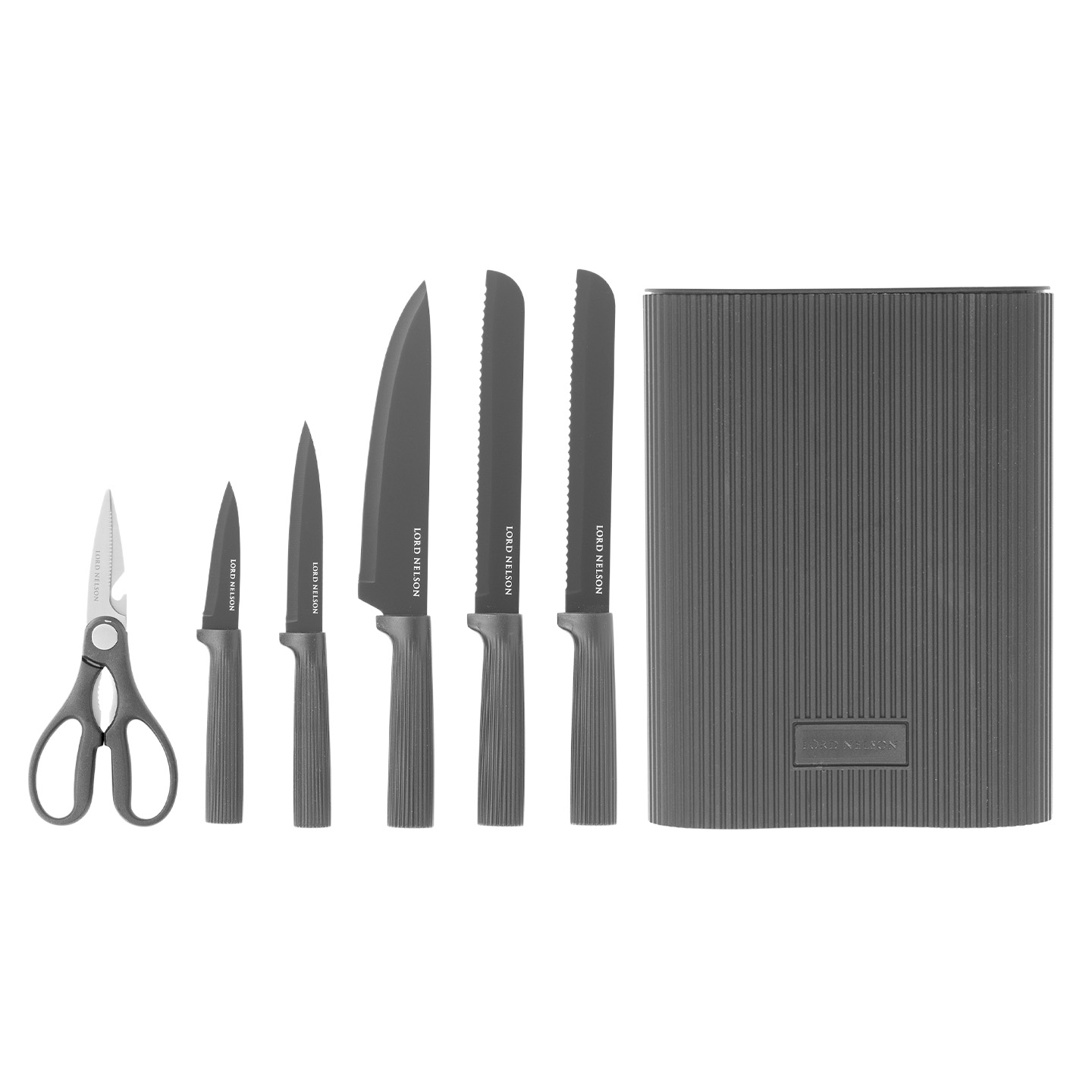 Lord Nelson knivset 7 delar med knivblock