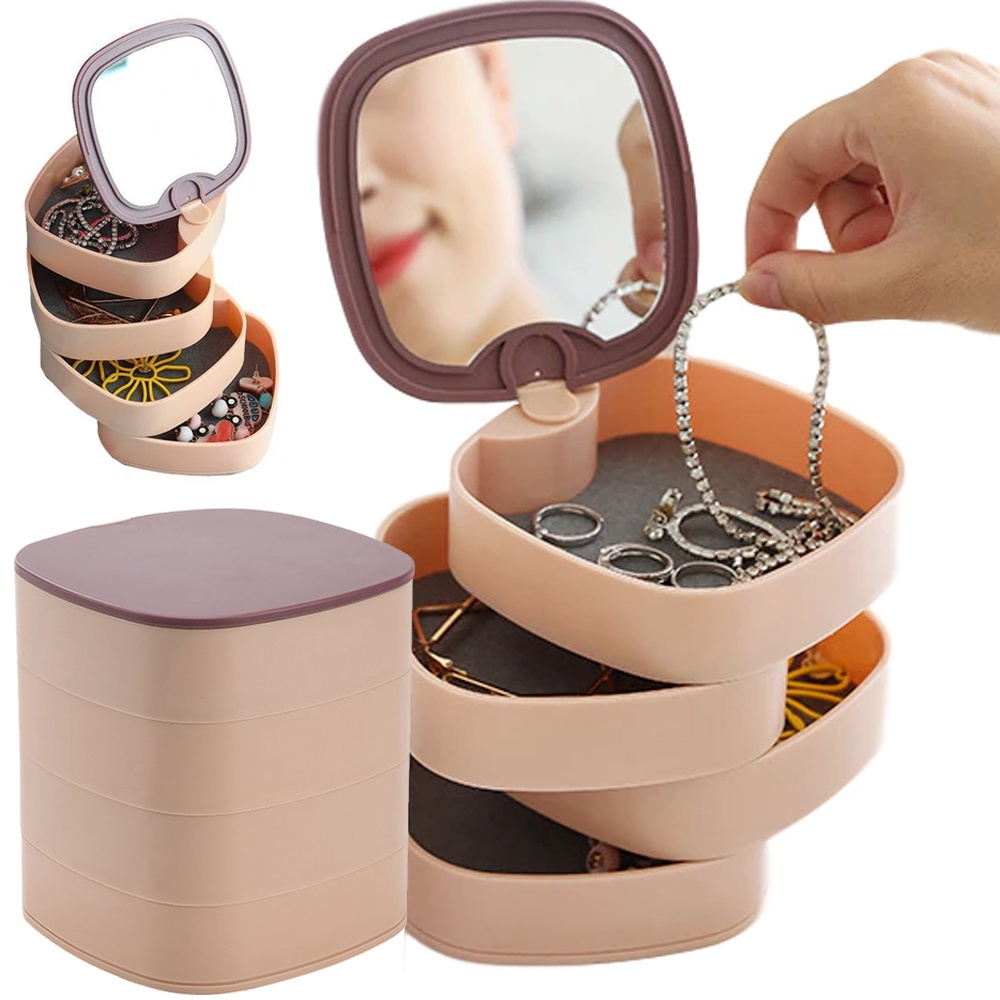 Product Image for Smykkeskrin med 4 rom og speil