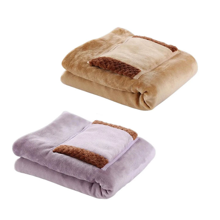 Mykt varmeteppe i fleece med USB-tilkobling