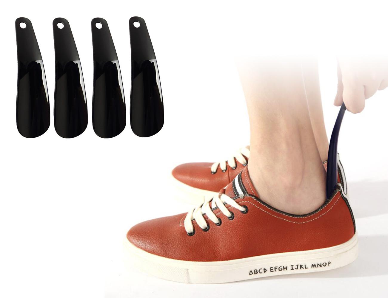 Product Image for Professionell Skohorn i Svart Plast - Flexibel & Stabil 4-pack