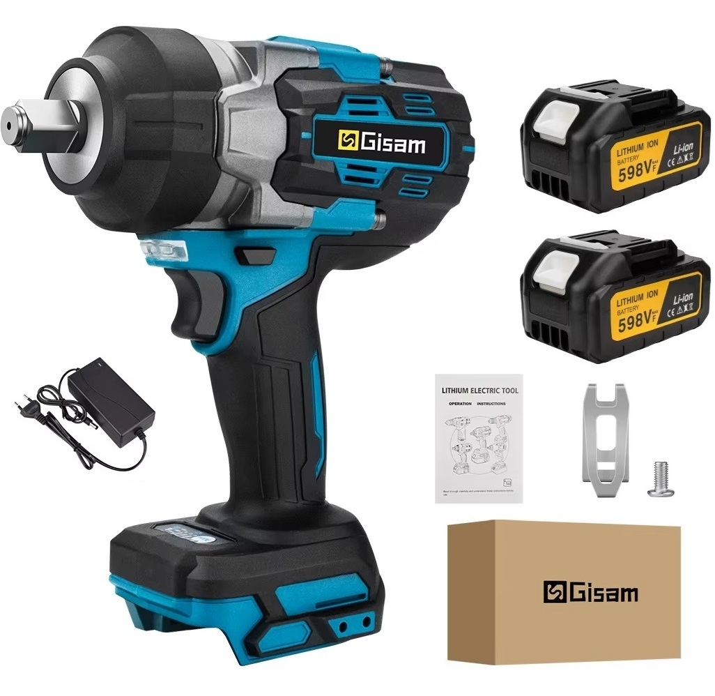 Slagskruvdragare 2800Nm 1/2" Borstlös– Kompatibel med Makita 18V Batteri – Batteridriven Mutterdragare för Däckbyte