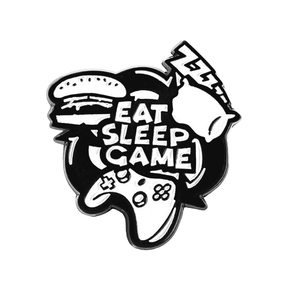 Product Image for Brosje, Metal - Eat Sleep Game