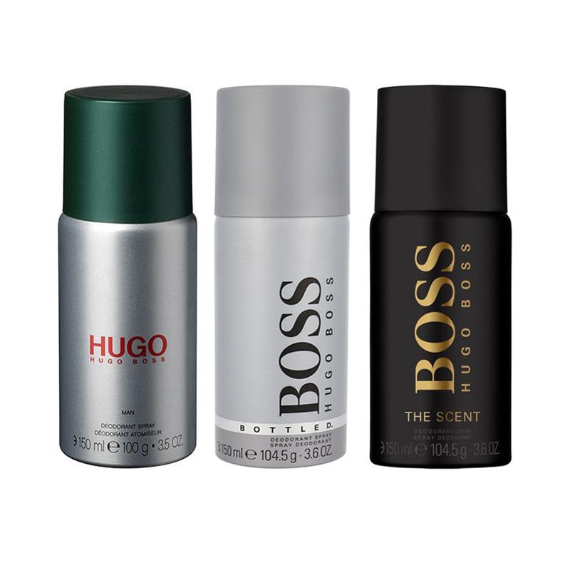 Product Image for 3-pack Hugo Boss Deo Spray Bottled + Hugo Man + The Scent 150ml