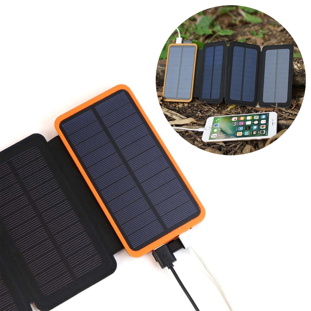 Solcellelader med powerbank og lommelykt 10.000 mAh (6 av 8)