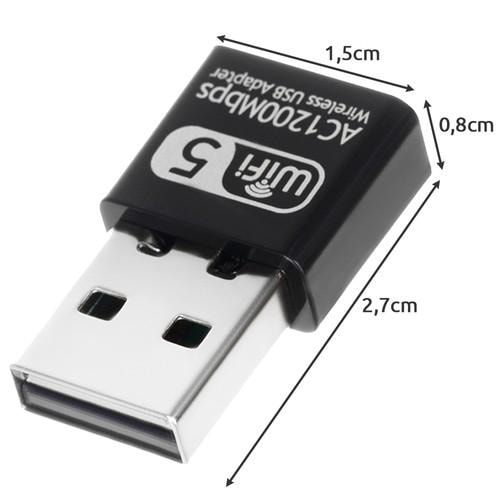 Wifi Adapter USB - 2,4 GHz / 5 GHz - 1200 mbit (1 av 7)
