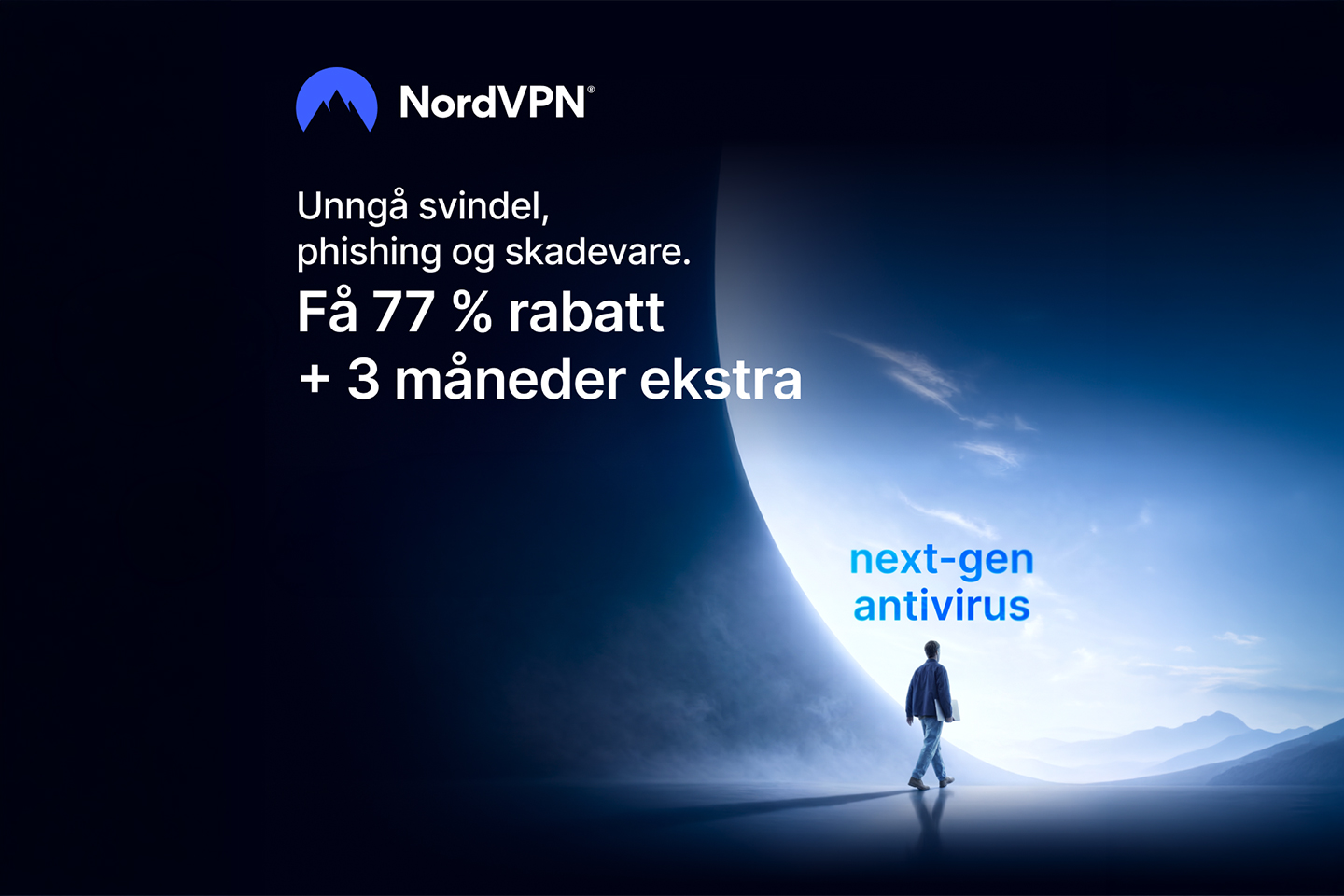 Få 77% rabatt + 3 måneder ekstra!
