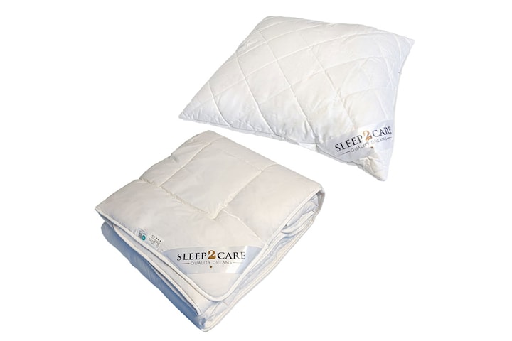 Sleep2care -Täcke och kudde i merinoull