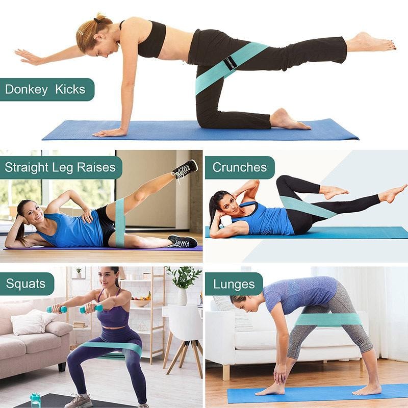 Yoga Pull Strap - Stretchning / Träning Ljusblå (4 av 14)
