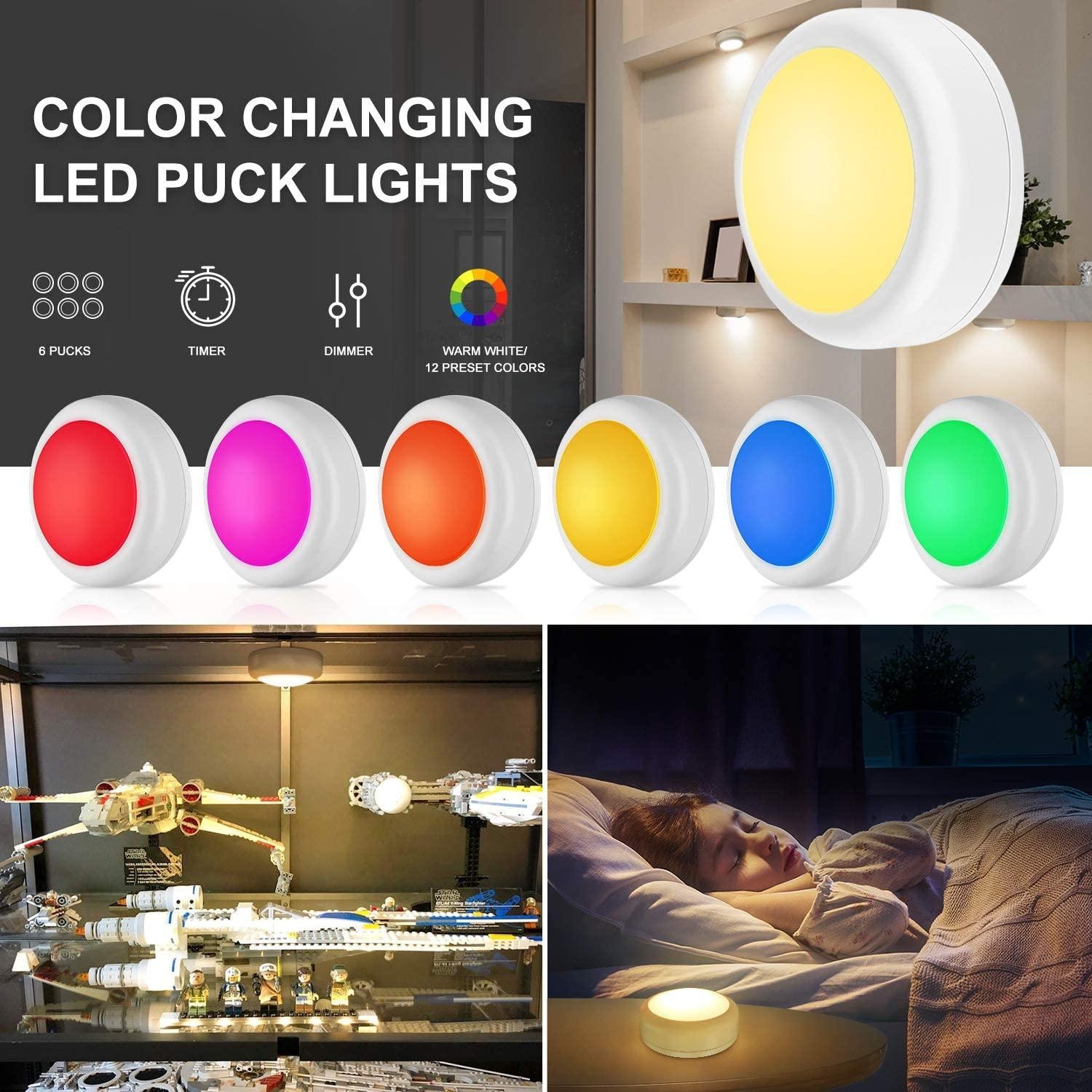 LED-spotlights 6st med 2 fjärrkontroller RGB Design många färger (13 av 15)