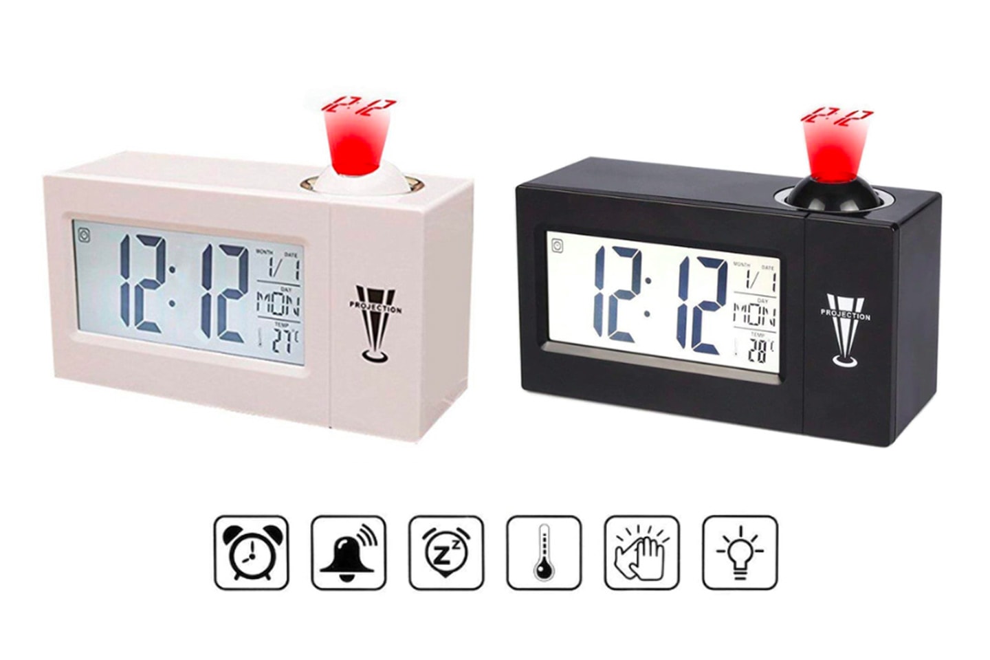 Väckarklocka med projektion