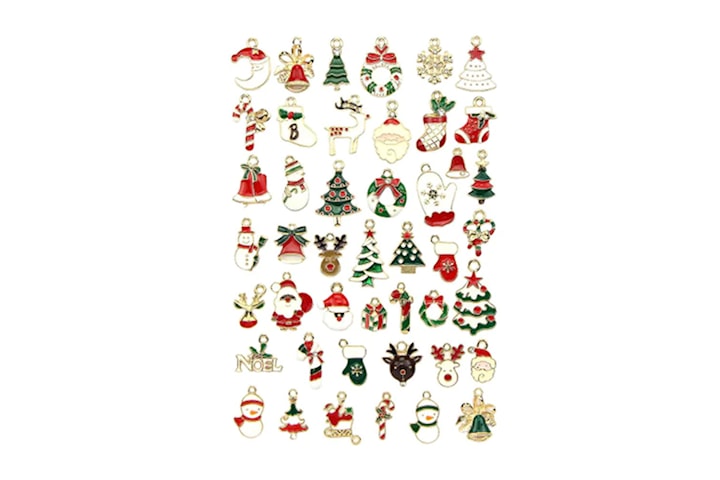 Dekorative anheng med julemotiver 45-pack