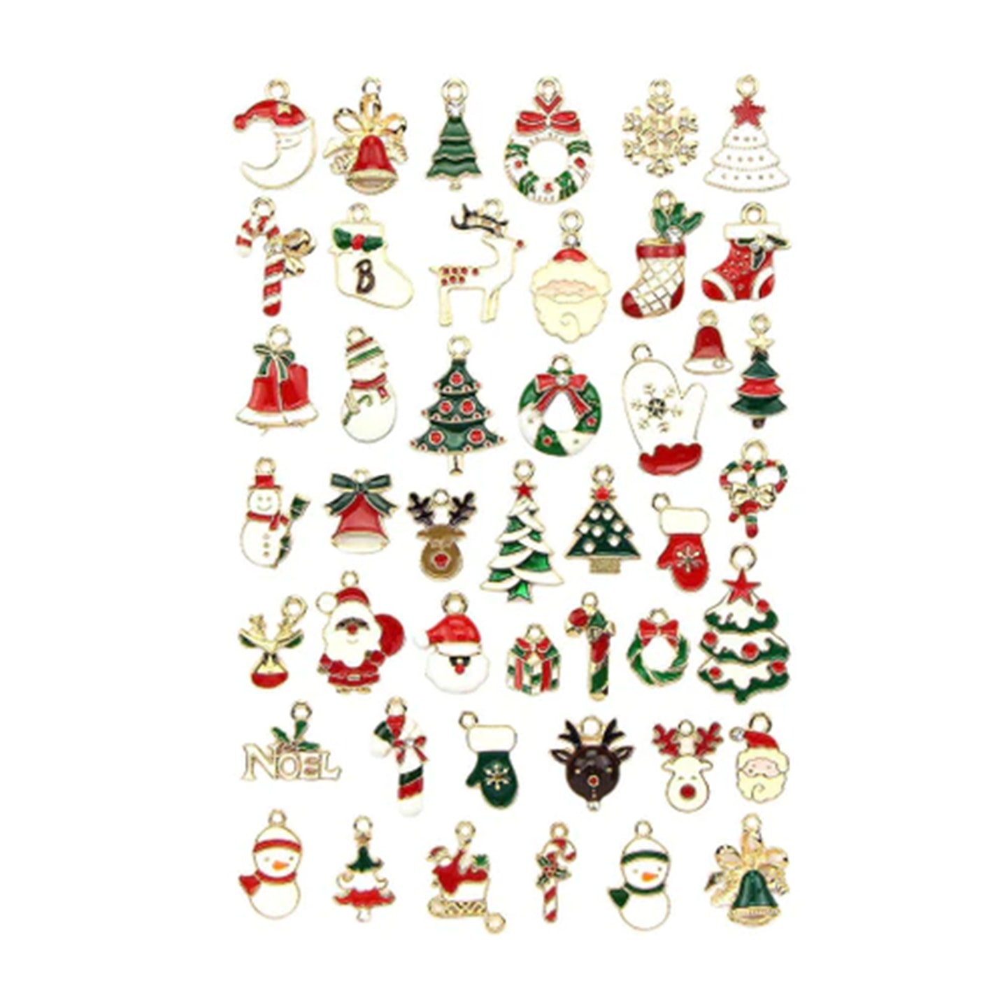 Dekorative anheng med julemotiver 45-pack (1 av 6)