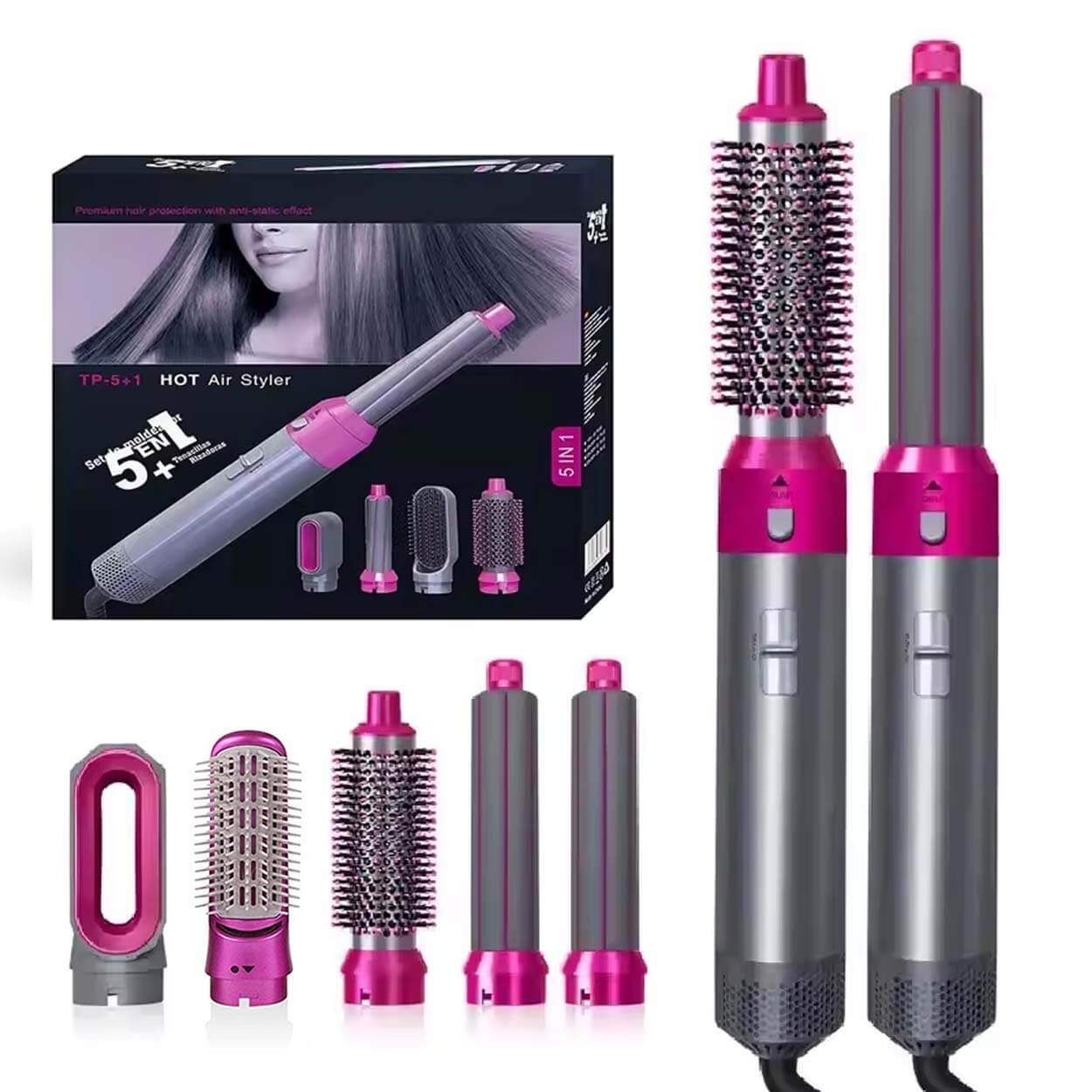 Product Image for 5-i-1 Multistyler Hårføner, flatt strykejern og krølltang