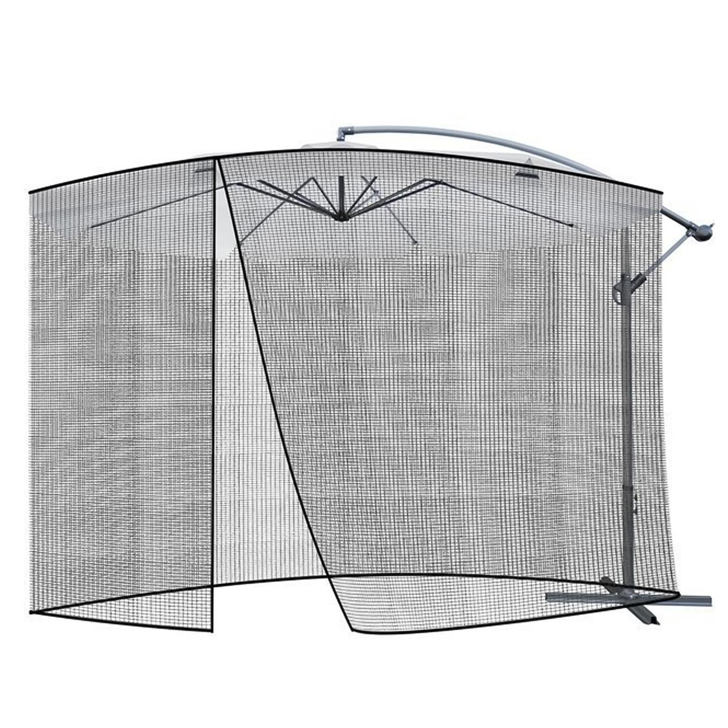 Product Image for Myggnett for parasoll med tyngdekant og glidelås
