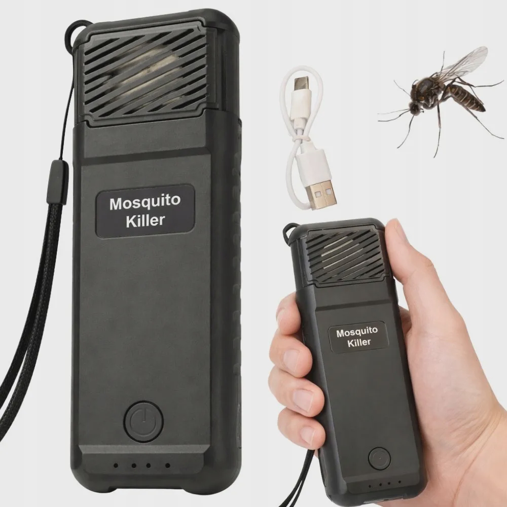 Myggskydd USB Portabel – Myggavvisare med 6 Refiller, Svart