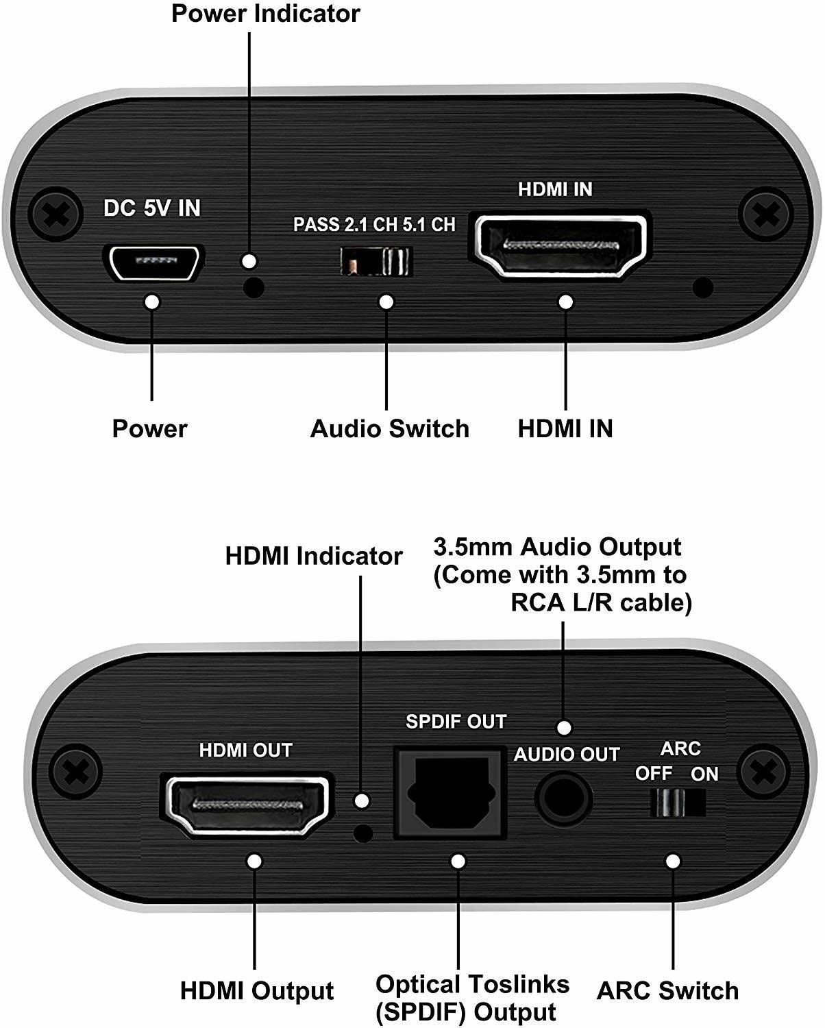 HDMI Audio Extractor - video / ljuddelare - 3D / 4K (5 av 15)