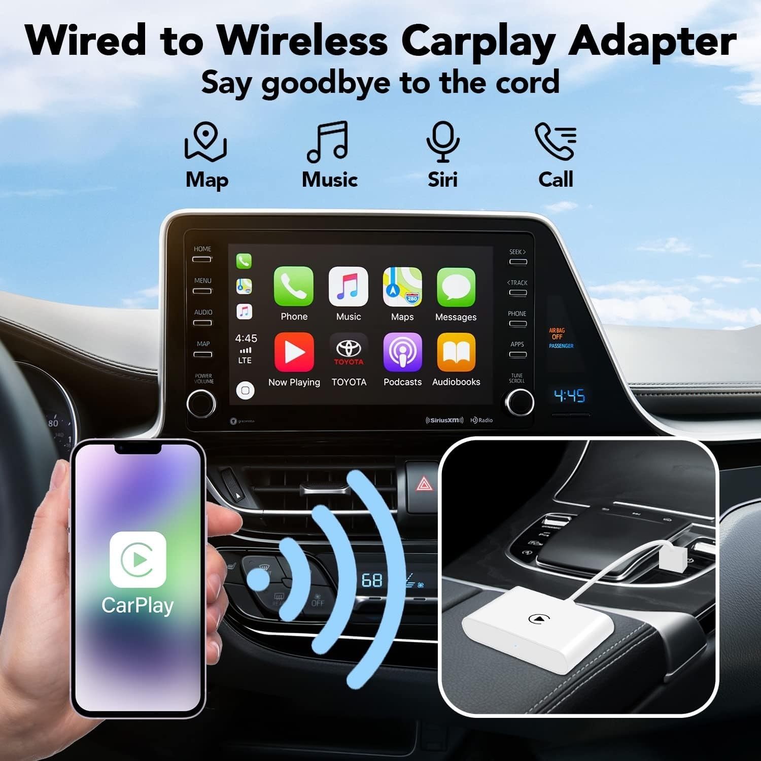 Adapter kompatibel med CarPlay Trådlös för iOS - USB, USB-C  (1 av 7)