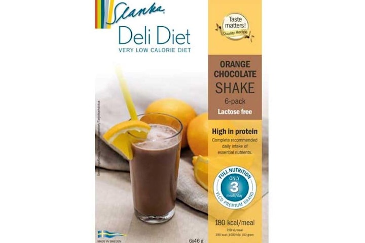 Slanka Apelsin-Choklad Shake 6-pack Laktosfri. Viktnedgång Banta