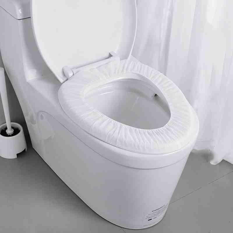 Engångs Hygieniska Toalettsitsskydd - Vit 10-pack (3 av 6)