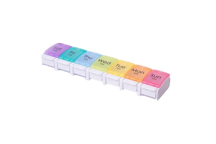 Ukentlig pilleboks i syv farger