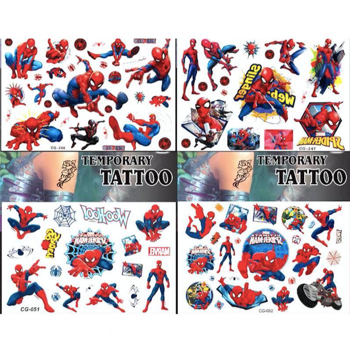 Product Image for Spiderman tatueringar - 4 ark - Barn tatueringar - Avengers