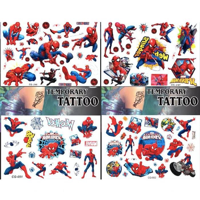 Spiderman tatueringar - 4 ark - Barn tatueringar - Avengers (1 av 5)