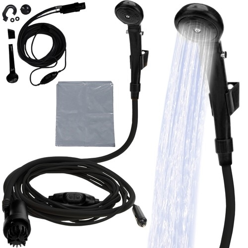 Campingdusch med vattenpump