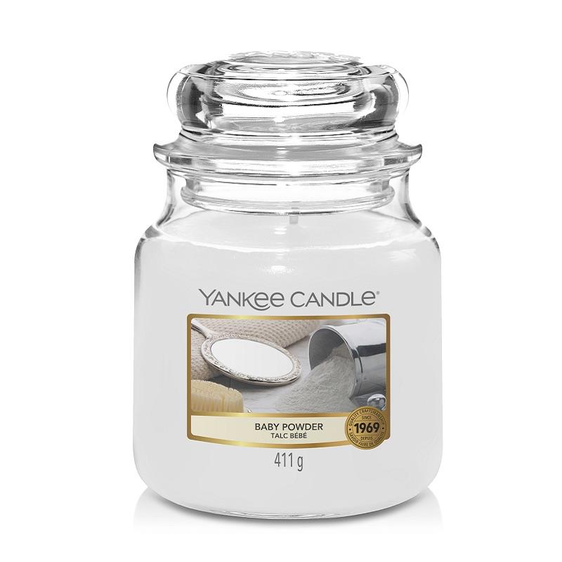 Product Image for Yankee Candle Classic Medium Jar Baby Powder 411g