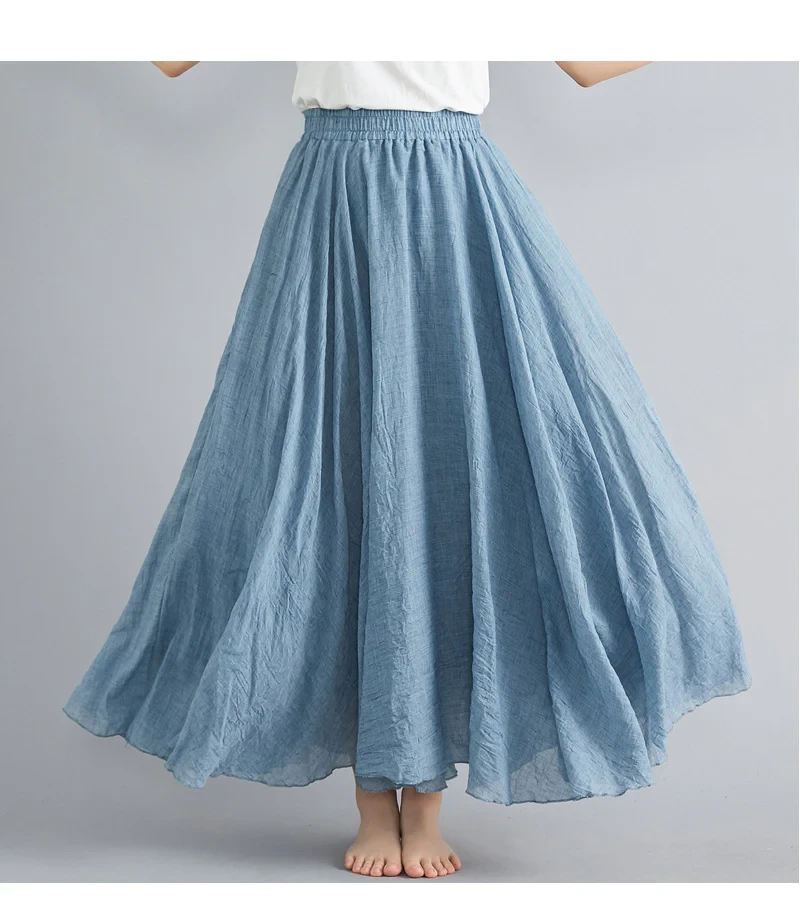 Lång kjol i bomull one size (16 av 21)