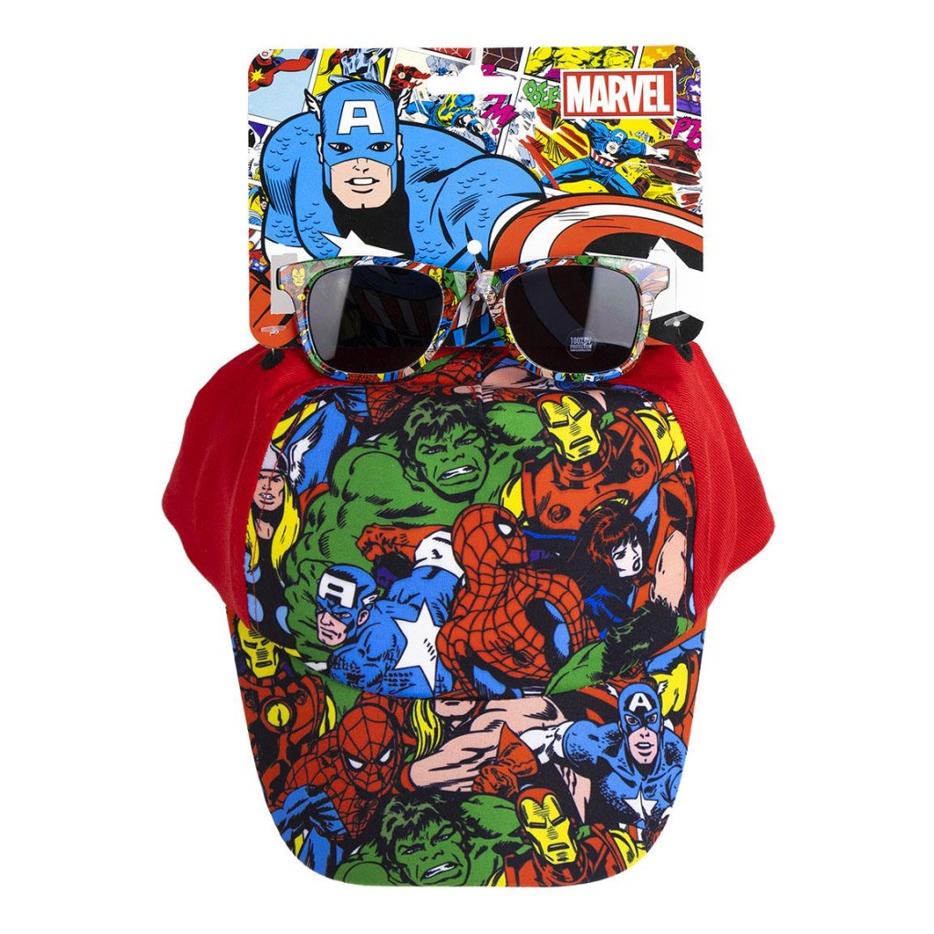 Marvel Avengers Retro solbriller og caps for barn