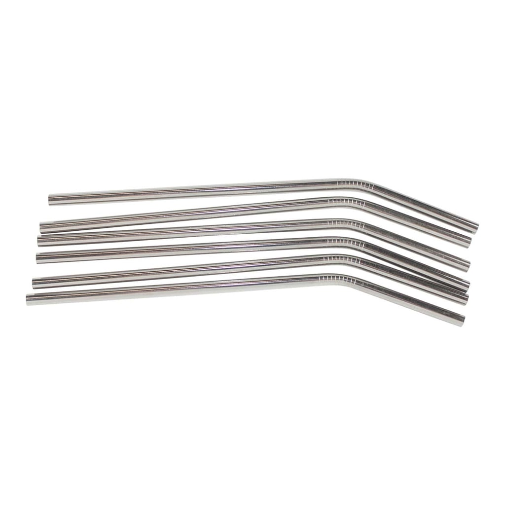 6x Bøyde Metallsugerør - Sølv (2 av 3)