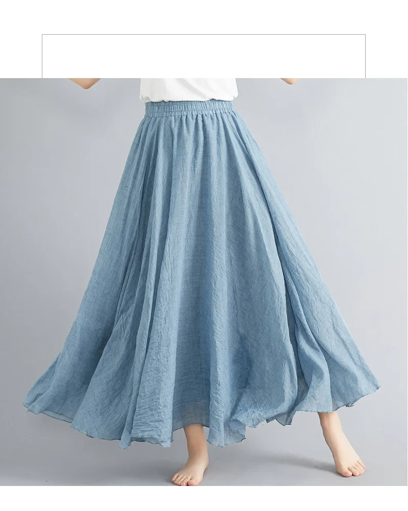 Lång kjol i bomull one size (15 av 21)