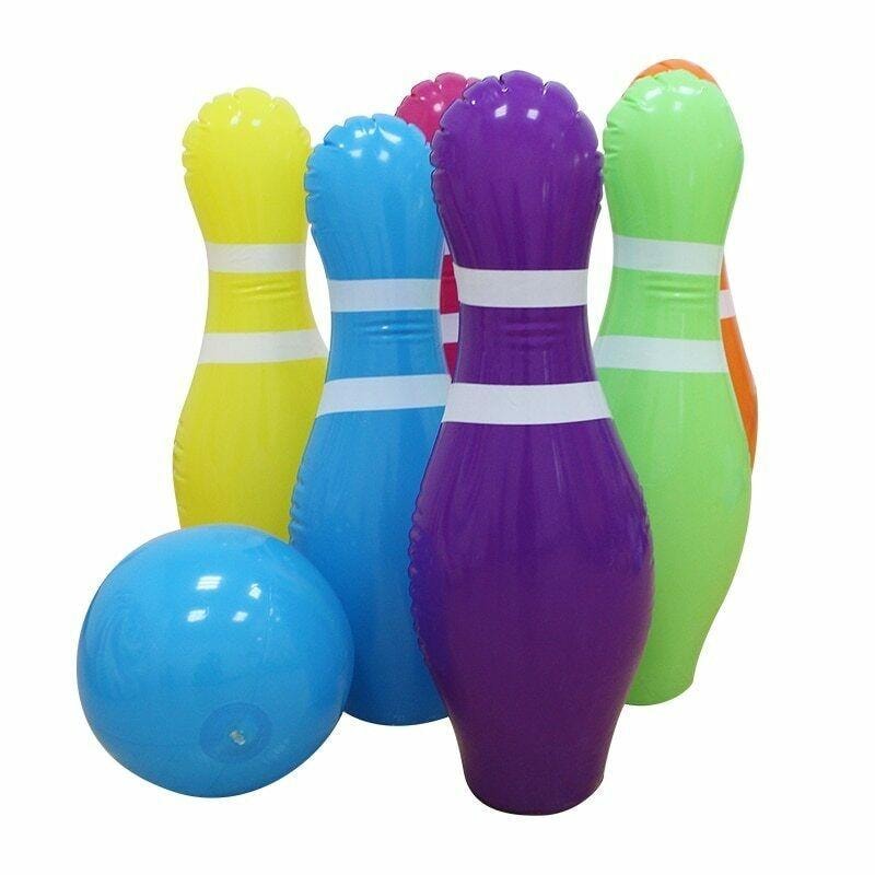 Oppblåsbart bowlingsett, 6 kegler og 1 ball (2 av 3)