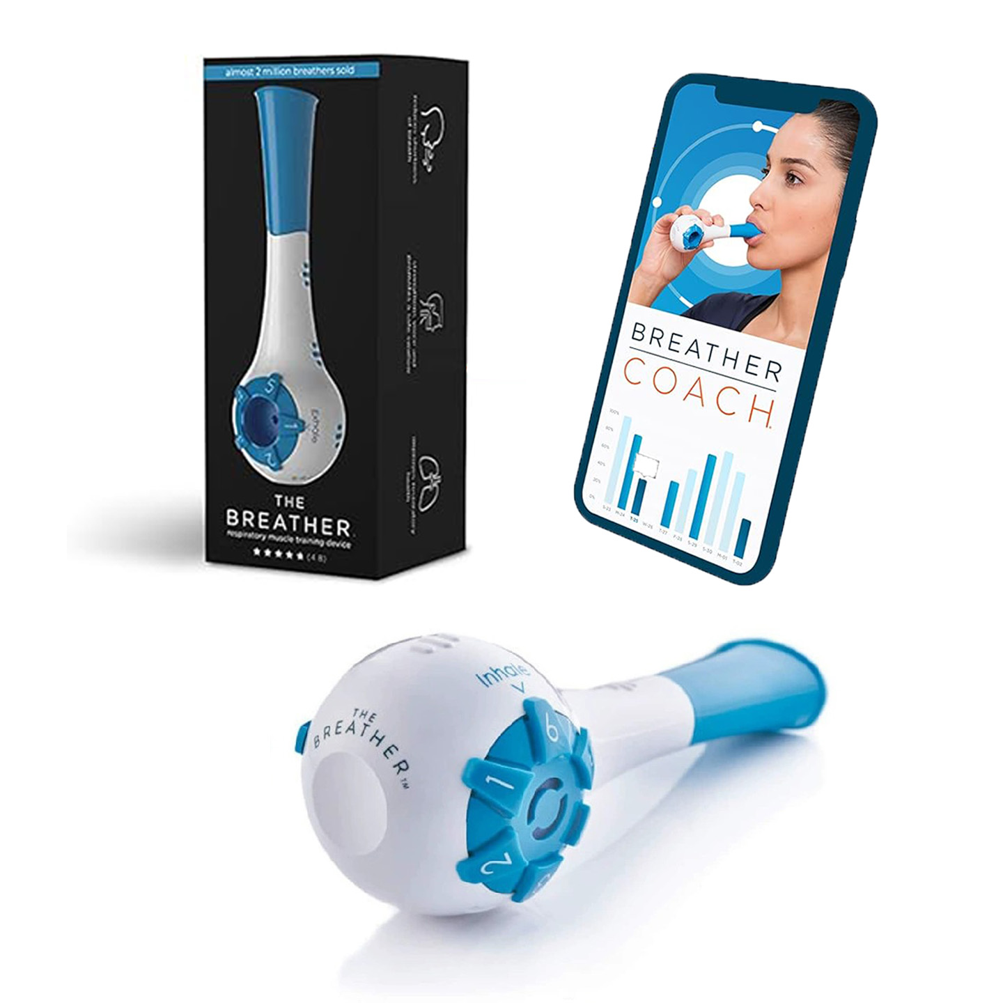 The Breather andningstränare i justerbar modell