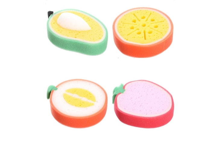 Färgglada Tvättsvampar - Frukt - 4 pack